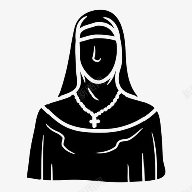 修女天主教基督教图标