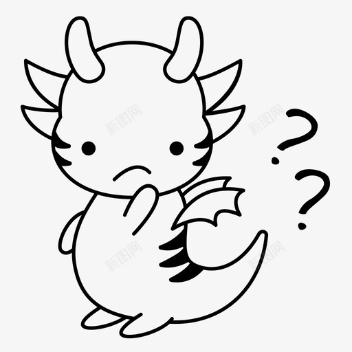 困惑问题贴纸svg_新图网 https://ixintu.com 困惑 问题 贴纸 思考 不确定 凯姆 老虎