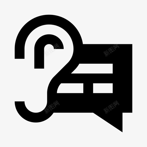 宣传耳朵听觉svg_新图网 https://ixintu.com 信息 宣传 耳朵 听觉 广告 线路