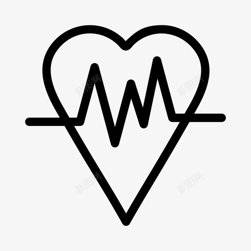心脏脉搏心电图健康svg_新图网 https://ixintu.com 心脏 脉搏 医疗 心电图 健康 图标 设备