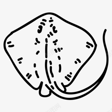 黄貂鱼水生动物海洋图标