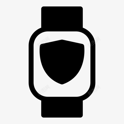 智能手表设备盾svg_新图网 https://ixintu.com 智能 手表 设备 技术 平板电脑 监控 固体