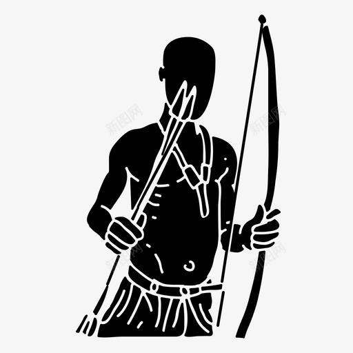 俾格米人部落男人非洲部落弓箭手svg_新图网 https://ixintu.com 部落 俾格米 男人 非洲 弓箭手 固体