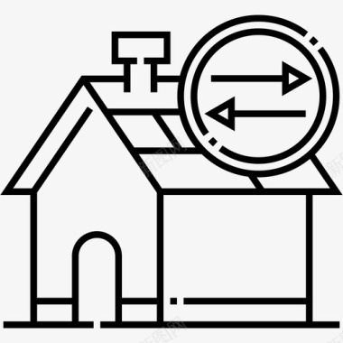 房屋交换建筑住宅图标