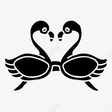 花式眼镜火烈鸟太阳镜图标