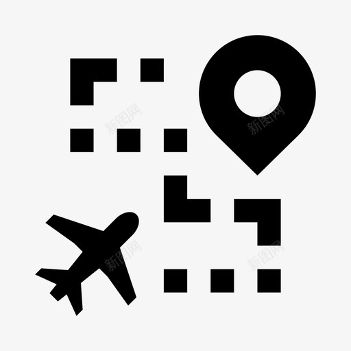 飞行路线飞机目的地svg_新图网 https://ixintu.com 飞行 路线 飞机 目的地 机场 固体