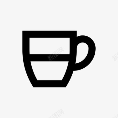浓缩咖啡杯卡布奇诺咖啡图标
