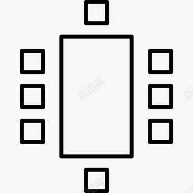 会议桌办公室人图标