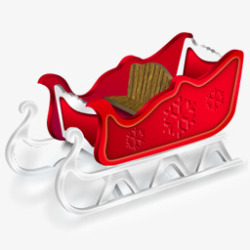 圣诞老人雪橇车图标iconcom各种素材