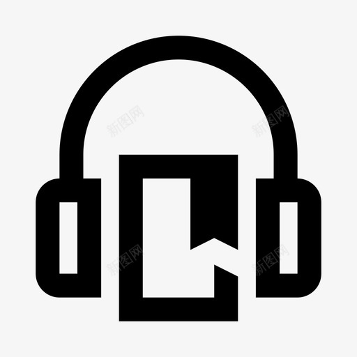 有声读物耳机听力svg_新图网 https://ixintu.com 有声 读物 耳机 听力 声音 音频 线路