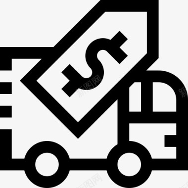 送货车价格标签送货车运输图标