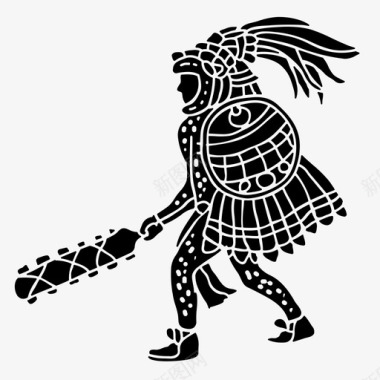 阿兹特克战士玛雅人图标