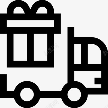 送货车礼品发送运输图标