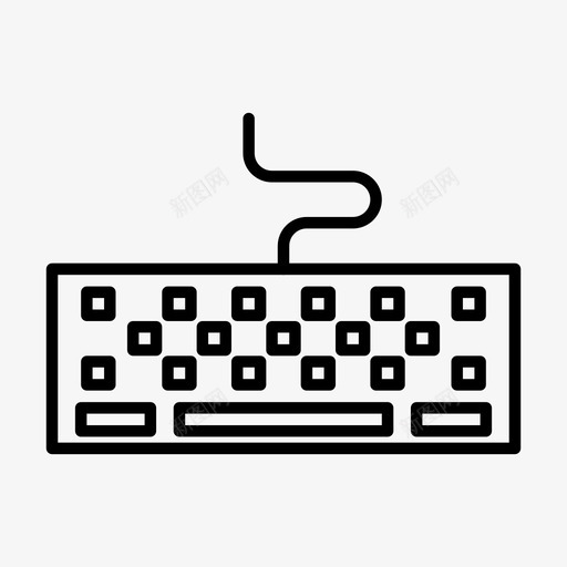 键盘配件电缆svg_新图网 https://ixintu.com 计算机 键盘 配件 电缆 机械 小工 工具 技术