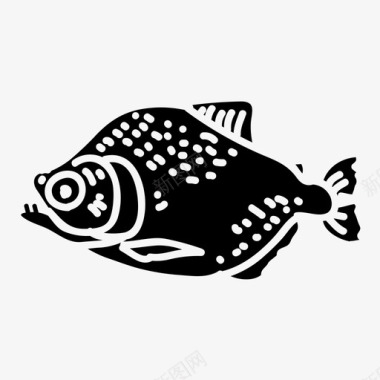 食人鱼亚马逊水生动物图标