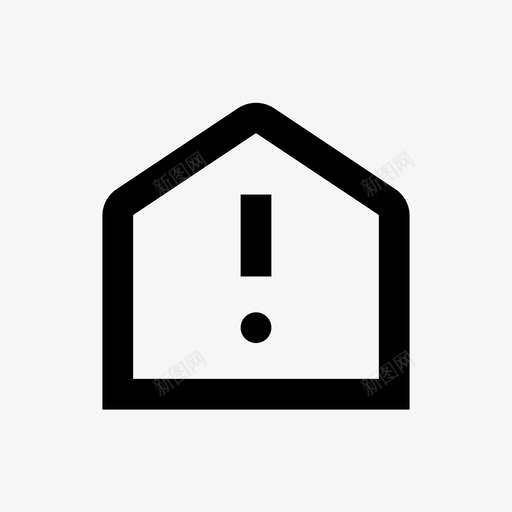 房屋警报感叹号在建svg_新图网 https://ixintu.com 房屋 警报 感叹 叹号 在建 线路 建设