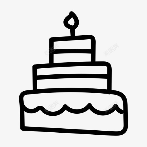 生日蛋糕庆祝新年svg_新图网 https://ixintu.com 生日蛋糕 新年 派对 庆祝