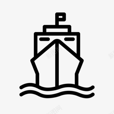 海运轮船运输图标
