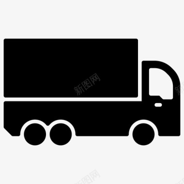卡车箱式卡车货物图标