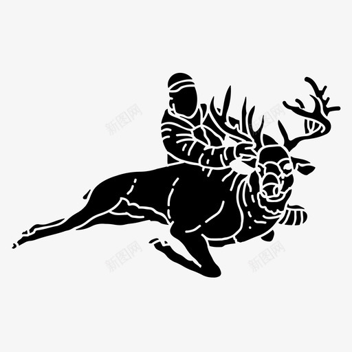 狩猎动物鹿svg_新图网 https://ixintu.com 狩猎 动物 猎人 驯鹿