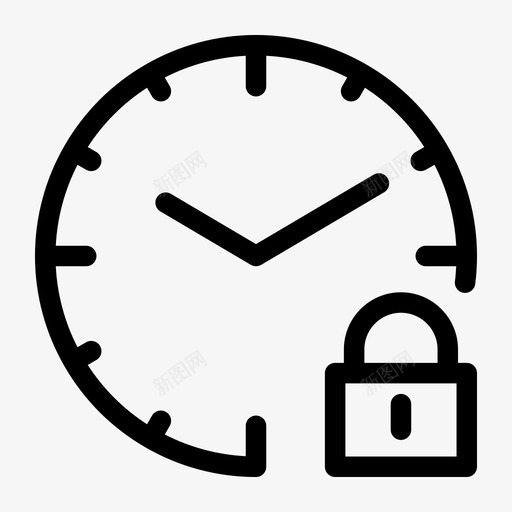 安全表闹钟时钟svg_新图网 https://ixintu.com 安全 闹钟 时钟 挂锁 保护 时间 日历