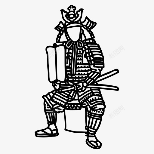 武士盔甲战士svg_新图网 https://ixintu.com 战士 武士 盔甲