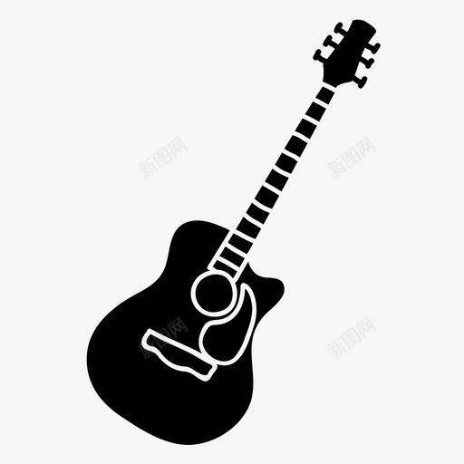 原声吉他乐器弹拨弦svg_新图网 https://ixintu.com 原声 吉他 乐器 弹拨 弦乐器 符号