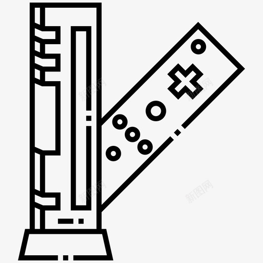 wii控制台控制器设备svg_新图网 https://ixintu.com 控制台 设备 游戏视频 控制器 游戏