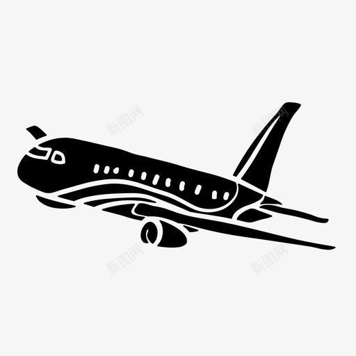 客机飞机航空svg_新图网 https://ixintu.com 飞机 客机 航空 图标 符号