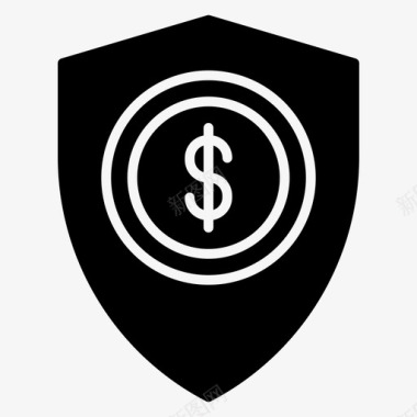 安全银行美元货币保护图标