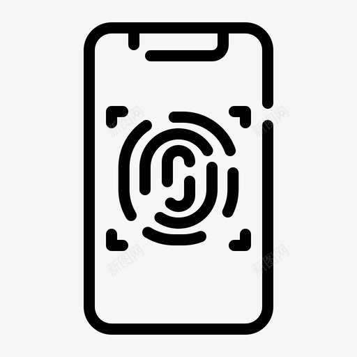 指纹扫描电脑锁svg_新图网 https://ixintu.com 指纹 扫描 电脑 安全 智能 手机