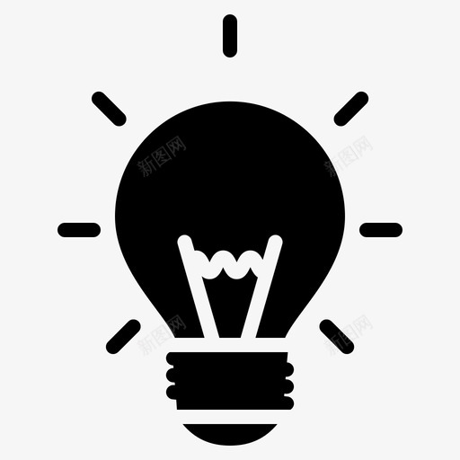 灯灯泡教育svg_新图网 https://ixintu.com 灯泡 教育 教育观 观念 光学 学校 符号