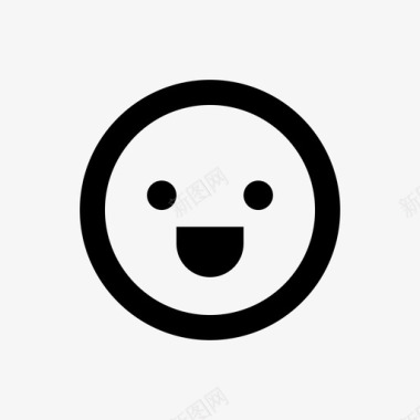 表情符号快乐表情符号线条圆形64px图标