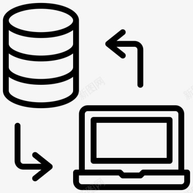 备份系统数据库笔记本电脑图标