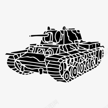 重型坦克汽车军用图标