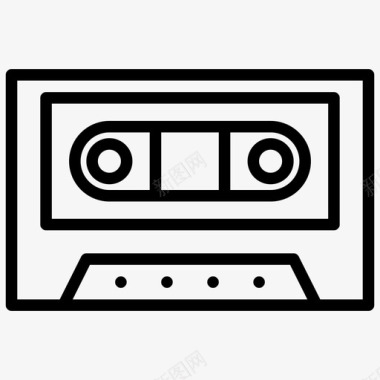 录音带盒式磁带媒体和娱乐图标
