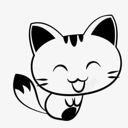 西方人的鞠躬礼仪微笑鞠躬猫高清图片