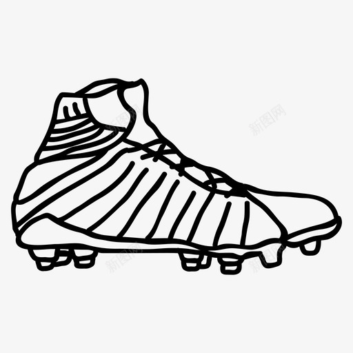 足球鞋运动鞋鞋钉svg_新图网 https://ixintu.com 足球鞋 运动鞋 鞋钉