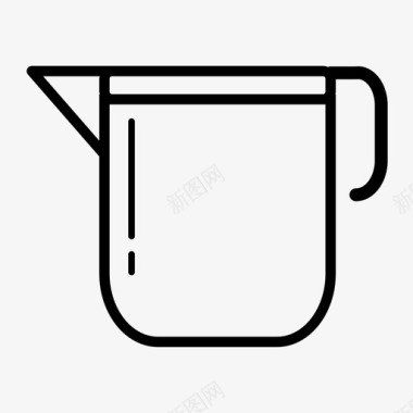 牛奶漂流壶咖啡屋套装图标