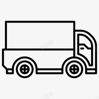 卡车箱箱卡车图标