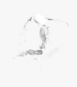 牛奶水形状液体喷溅飞溅水花9水牛奶气泡素材