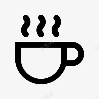 咖啡杯马克杯茶点图标