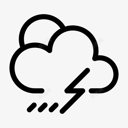 雷声天气预报雨svg_新图网 https://ixintu.com 雷声 天气预报 雨天 天气