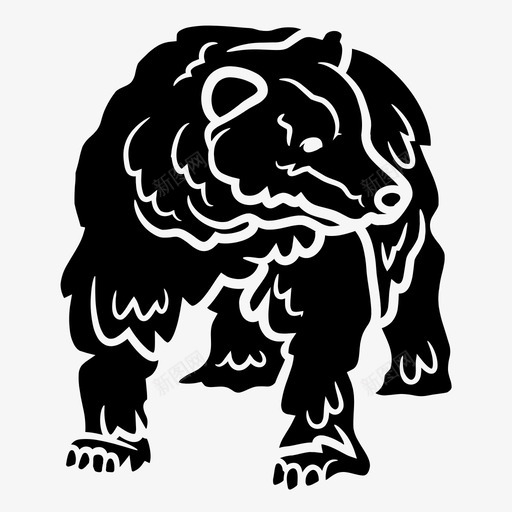 喜马拉雅棕熊棕熊动物哺乳动物svg_新图网 https://ixintu.com 棕熊 喜马拉雅 动物 哺乳动物 熊雕文