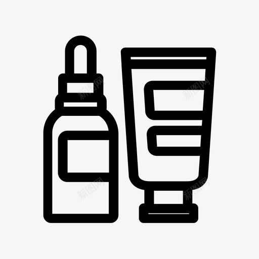 采购产品护肤包护肤包瓶子svg_新图网 https://ixintu.com 护肤 化妆品 采购 产品 包护肤 包瓶子 瓶子 血清 护肤品 轮廓