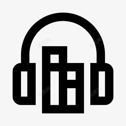 有声读物耳机听力svg_新图网 https://ixintu.com 有声 读物 耳机 听力 声音 音频 线路