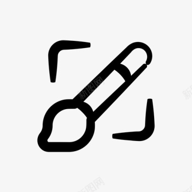 油漆油漆刷小手拿图标