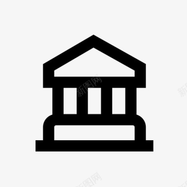 银行银行大厦金融机构图标