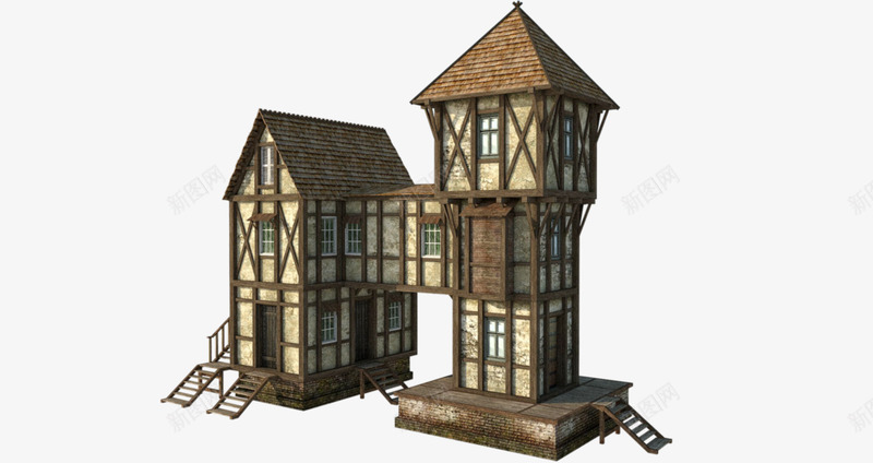 MedievalHouse1bbyfumarporros建筑欧式png免抠素材_新图网 https://ixintu.com 建筑 欧式