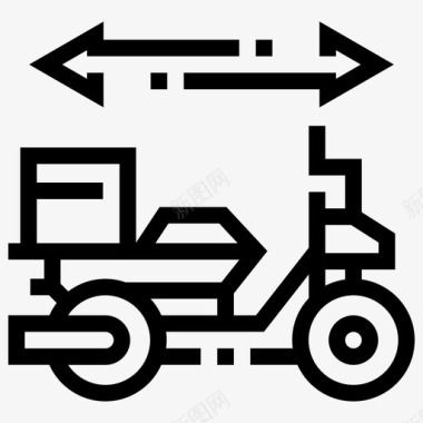 送货摩托车方向电子商务图标